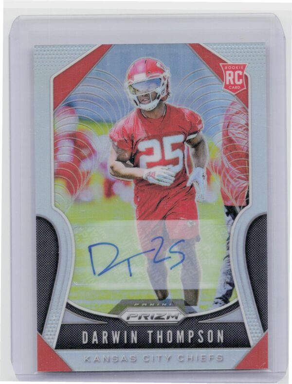 2019 Panini Prizm Darwin Thompson AU #400 Chiefs Rookie Autographs