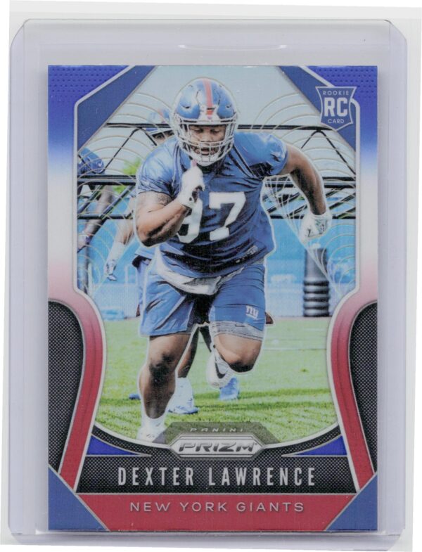 2019 Prizm Dexter Lawrence Red White and Blue #381 Giants