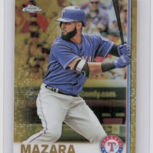 2019 Topps Chrome Nomar Mazara Gold Wave Refractor /50 #26 Rangers