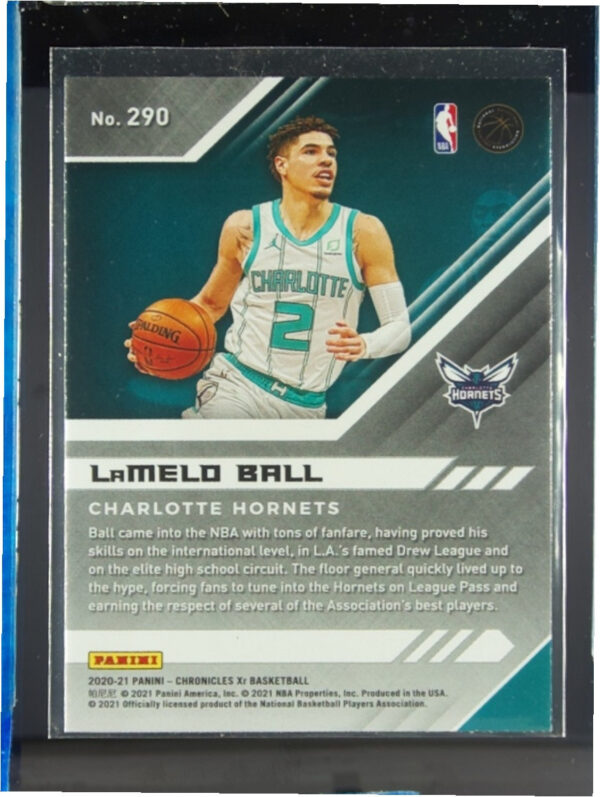 2020-21 Panini Chronicles LaMelo Ball Pink #290 Hornets - Image 3