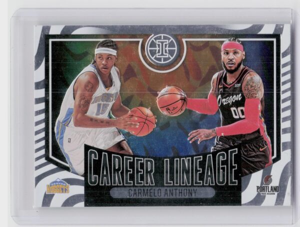 2020-21 Panini Illusions Carmelo Anthony Career Lineage #19 Blazers Nuggets