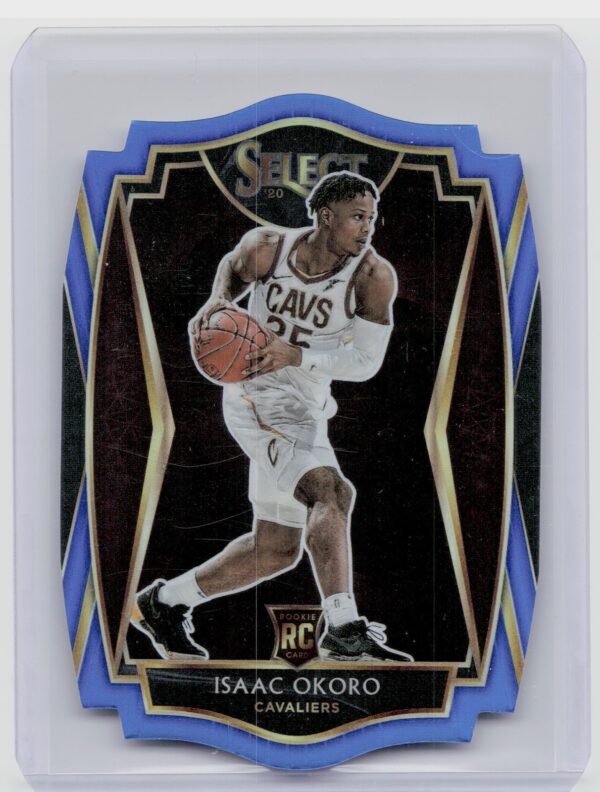 2020-21 Panini Select Isaac Okoro Blue Prizms Die Cut SN249 #182 Cavaliers
