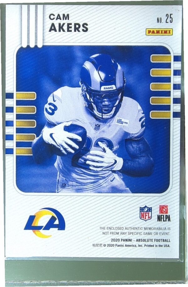 2020 Absolute Cam Akers JSY RC #25 Rams Absolute Rookie Materials - Image 3