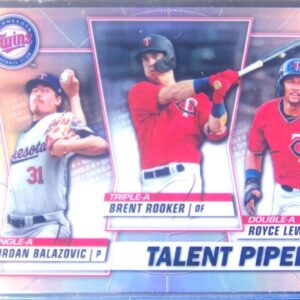 2020 Bowman Brent Rooker / Royce Lewis / Jordan Balazovic #TP-MIN Twins Chrome