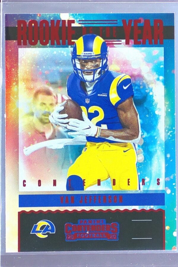 2020 Contenders Van Jefferson RC #RY-VJE Rams Rookie of the Year Contenders Ruby