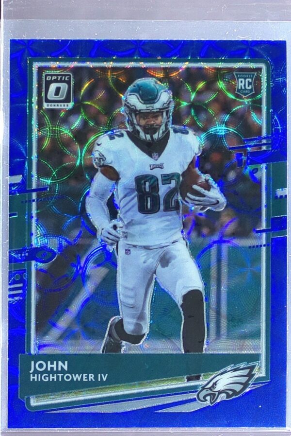 2020 Donruss Optic John Hightower IV Blue Scope RC #128 Eagles