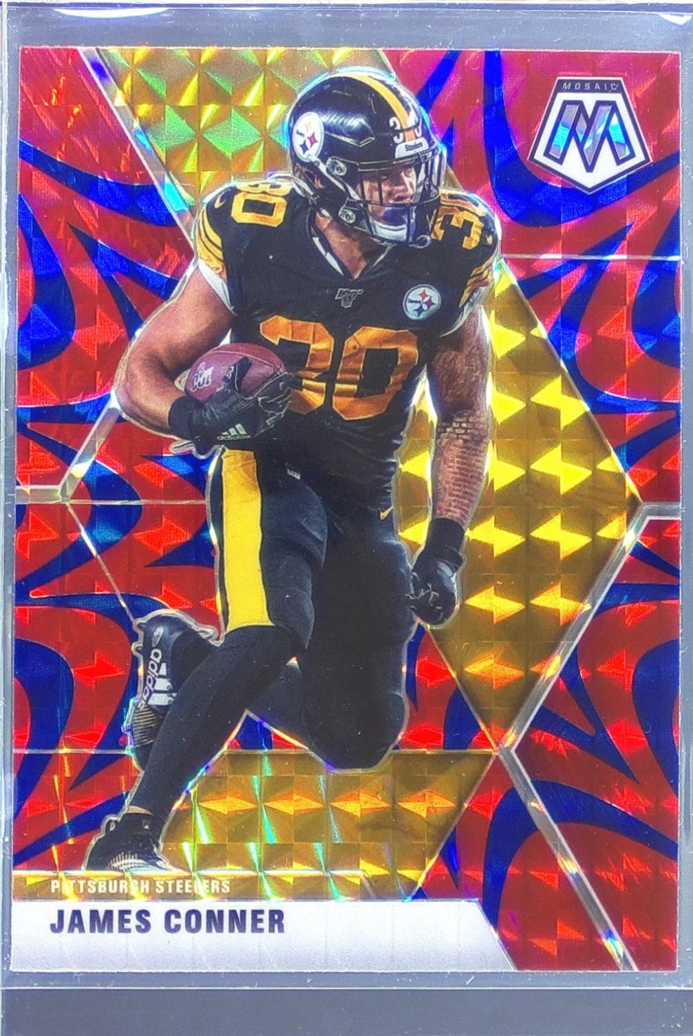 2020 Mosaic James Conner Prizm Reactive Blue #168 Steelers