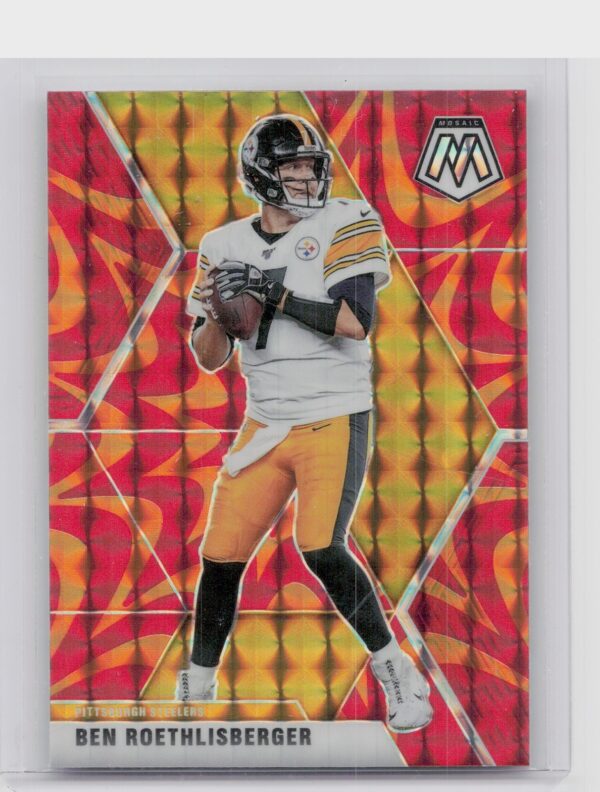 2020 Panini Mosaic Ben Roethlisberger Prizm Reactive Orange #170 Steelers
