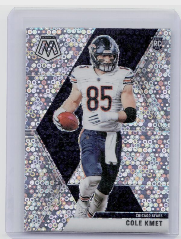 2020 Panini Mosaic Cole Kmet No Huddle Prizm Silver #218 Bears