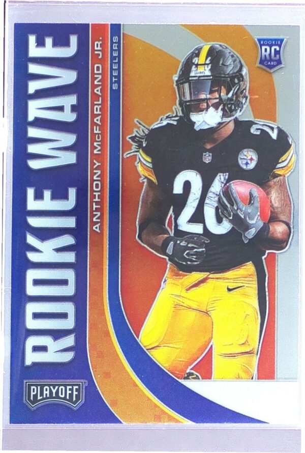 2020 Panini Playoff Anthony McFarland Jr. RC #RW-28 Steelers Rookie Wave