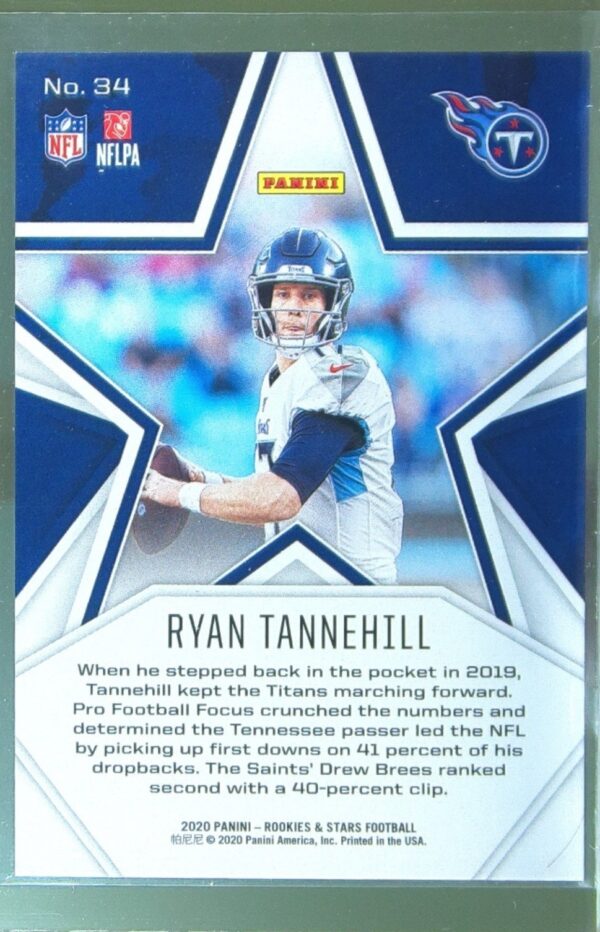 2020 Panini Rookies & Stars Ryan Tannehill Orange /99 #34 Titans - Image 3