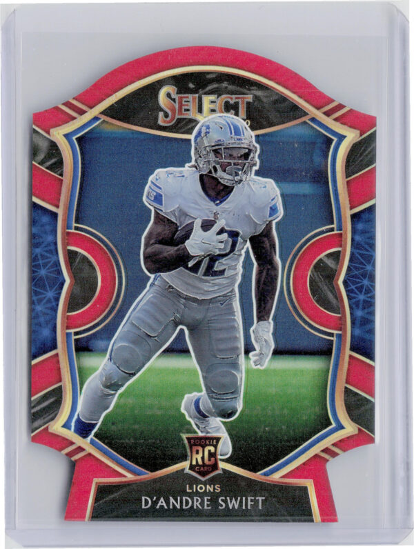 2020 Panini Select D'Andre Swift Red Prizm Die Cut #51 Lions