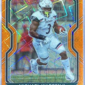 2020 Prizm Michael Warren II Prizm Orange Lazer RC #345 Eagles