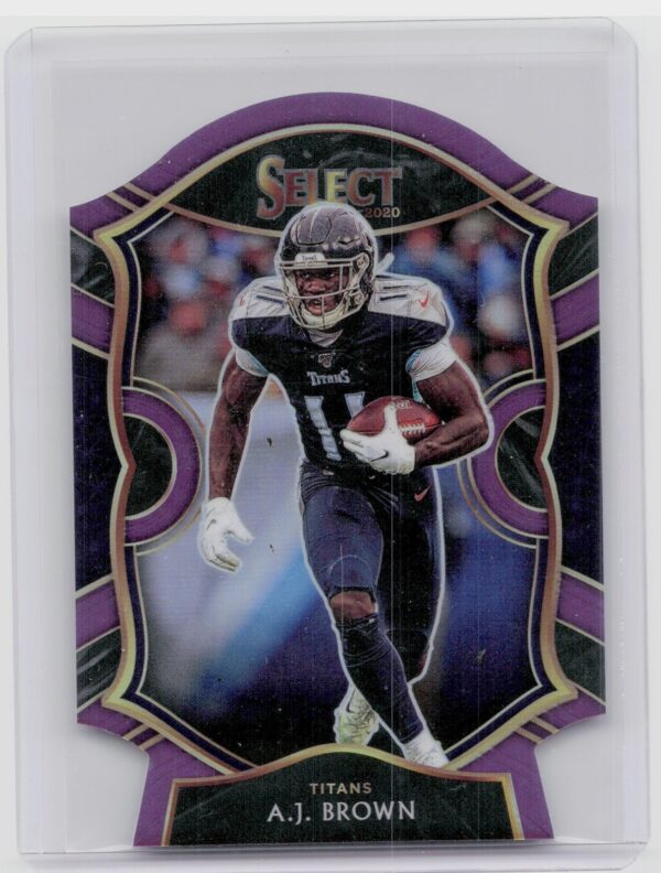 2020 Select A.J. Brown Concourse Purple Prizm Die Cut #43 Titans