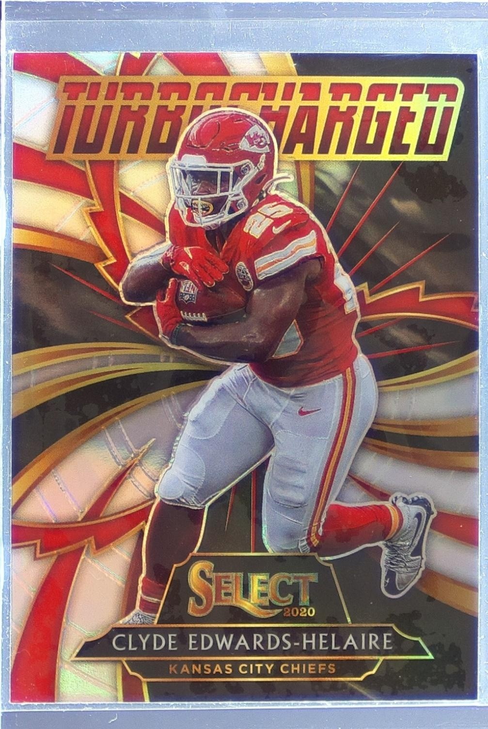 2020 Select Clyde Edwards-Helaire #T18 Chiefs Turbocharged Prizm