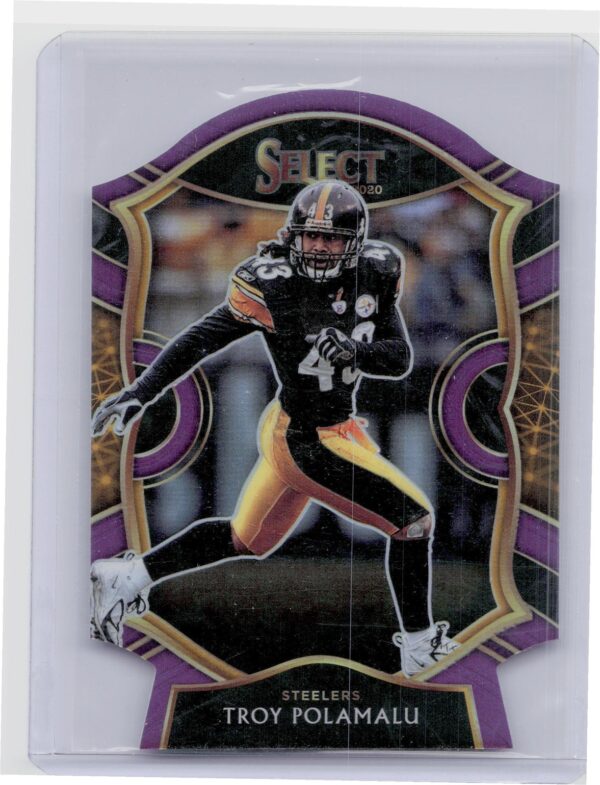 2020 Select Troy Polamalu Purple Prizm Die Cut #28 Steelers