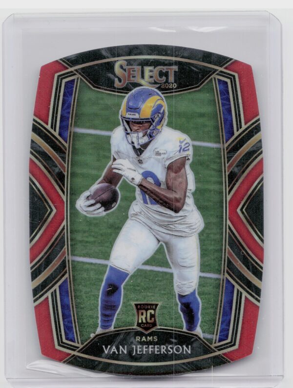 2020 Select Van Jefferson Red Prizm Die Cut RC #271 Rams