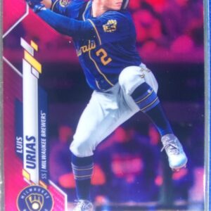 2020 Topps Chrome Luis Urias Pink Refractor #169 Brewers