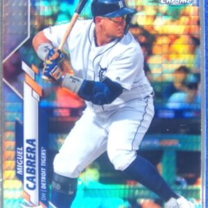 2020 Topps Chrome Miguel Cabrera Prism Refractor #6 Tigers