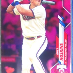 2020 Topps Chrome Rhys Hoskins Pink Refractor #184 Phillies