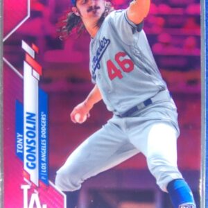 2020 Topps Chrome Tony Gonsolin Pink Refractor #114 Dodgers