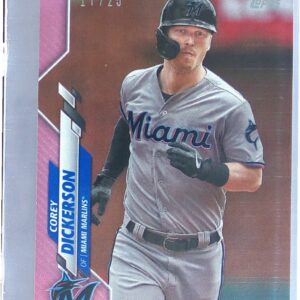 2020 Topps On-Demand Set 23: Topps Mini Corey Dickerson Pink /25 #592 Marlins