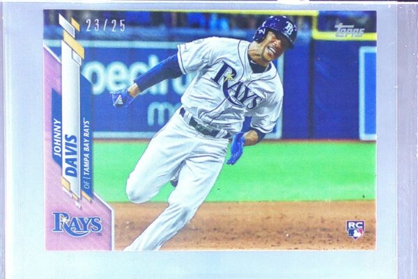 2020 Topps On-Demand Set 23: Topps Mini Johnny Davis Pink /25 RC #U-189 Rays