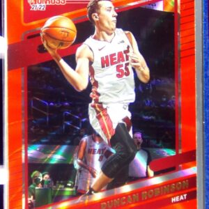 2021-22 Donruss Duncan Robinson Holo Orange Laser #107 Heat