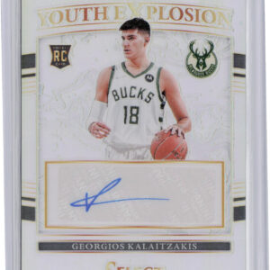 2021-22 Panini Select Georgios Kalaitzakis AU #YE-GKZ Bucks Youth Explosion Sign