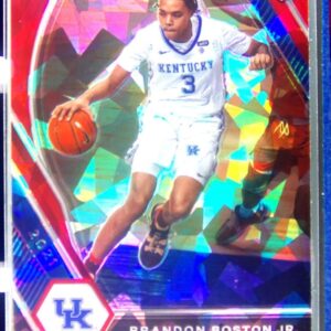 2021-22 Prizm Draft Picks Brandon Boston Jr. Red Ice RC #24 Wildcats