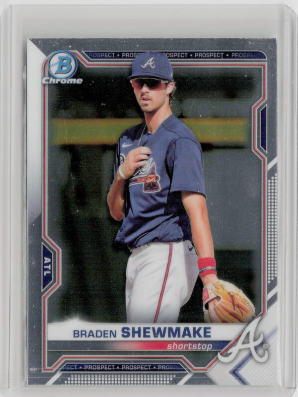 2021 Bowman Braden Shewmake #BCP-48 Braves Chrome Prospects