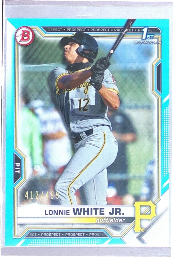 2021 Bowman Draft Lonnie White Jr. Sky Blue /499 #BD-28 Pirates