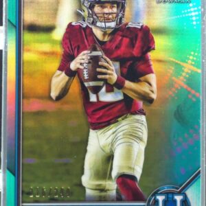 2021 Bowman University McKenzie Milton Chrome Aqua /299 #13 Seminoles