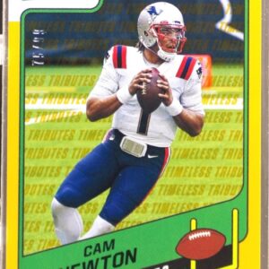 2021 Classics Cam Newton Timeless Tributes Gold /99 #69 Patriots