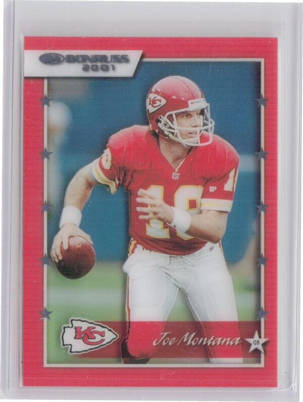 2021 Clearly Donruss Joe Montana #01-12 Chiefs Clearly Retro 2001
