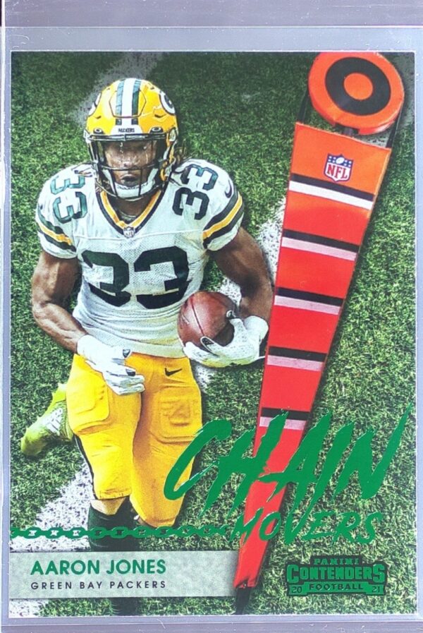 2021 Contenders Aaron Jones #CM-AJO Packers Chain Movers Emerald