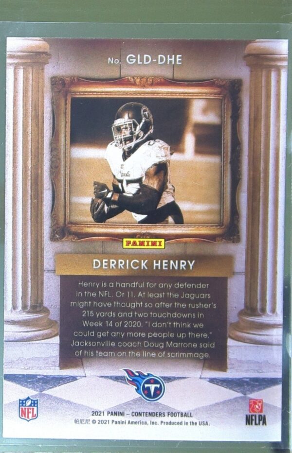 2021 Contenders Derrick Henry #GLD-DHE Titans Gladiators - Image 3