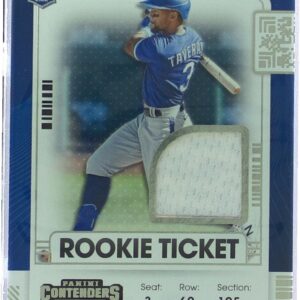2021 Contenders Leody Taveras JSY RC #RTJ-LT Rangers Rookie Ticket Jersey