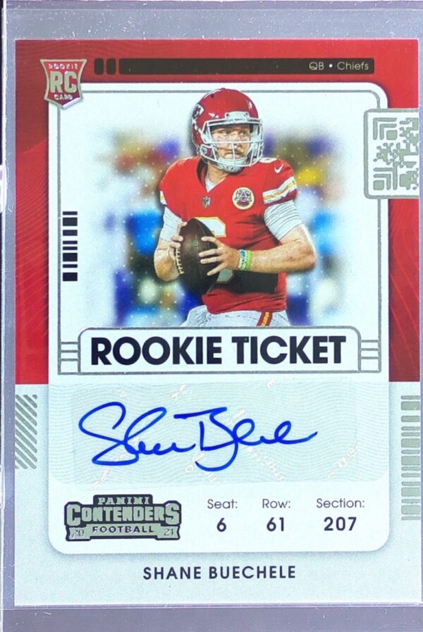 2021 Contenders Shane Buechele Auto RC #302 Chiefs