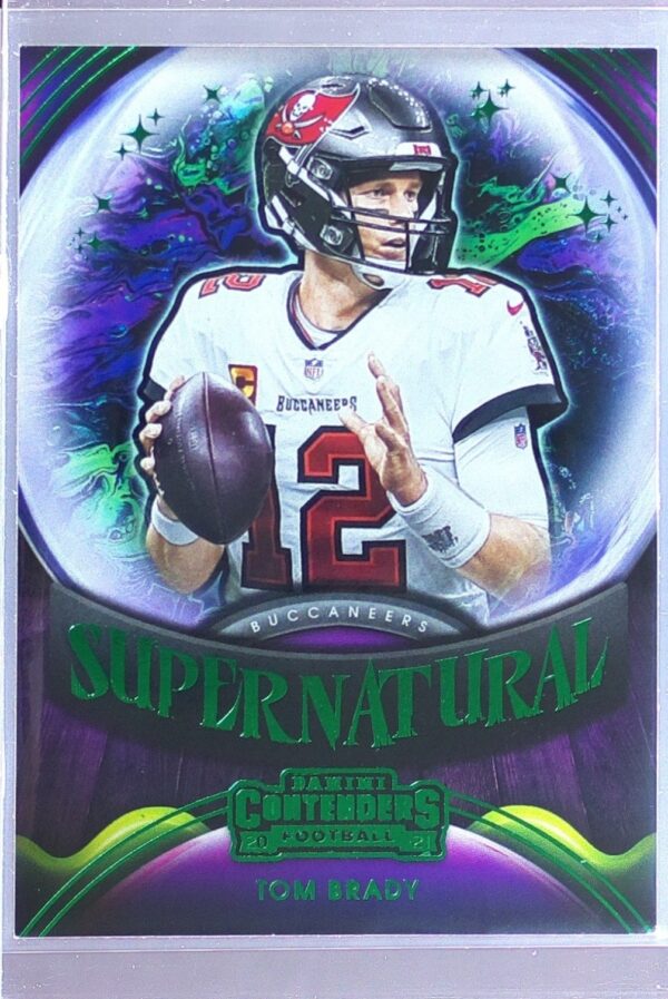 2021 Contenders Tom Brady #SN-TBR Buccaneers Supernatural Emerald