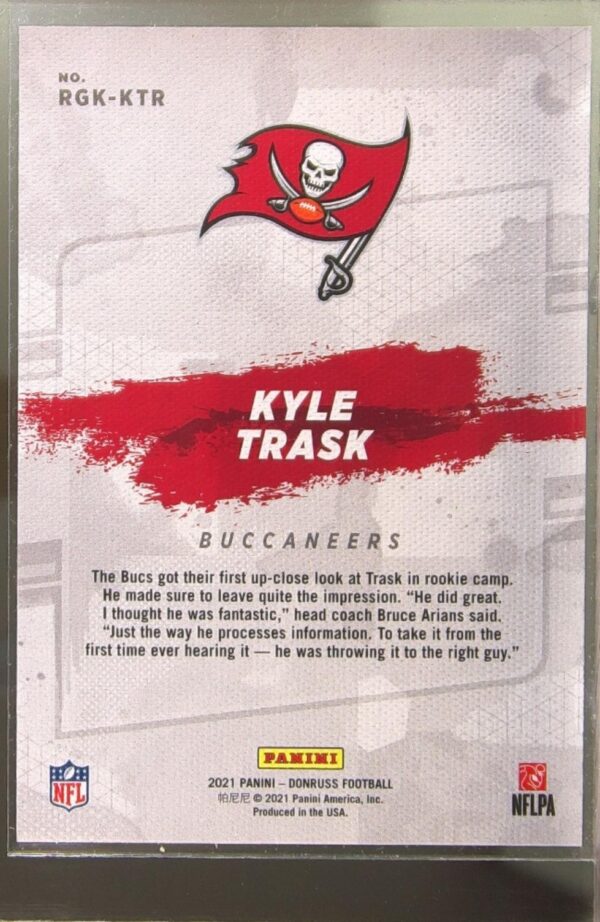 2021 Donruss Kyle Trask RC #RGK-KTR Buccaneers Rookie Gridiron Kings - Image 3