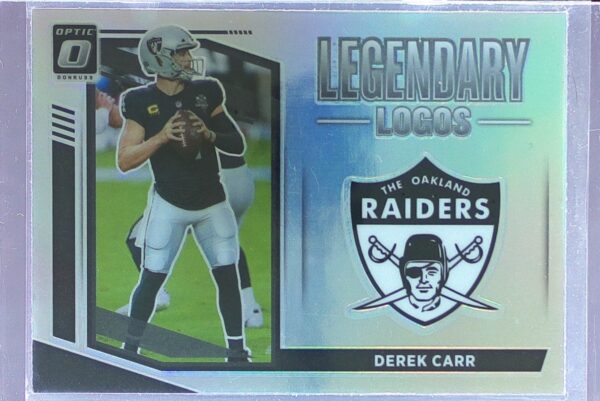2021 Donruss Optic Derek Carr #LL-11 Raiders Legendary Logos