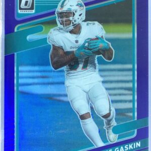 2021 Donruss Optic Myles Gaskin Purple /50 #61 Dolphins