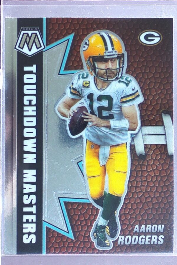 2021 Mosaic Aaron Rodgers #TM-11 Packers Touchdown Masters Mosaic Big Head