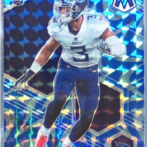 2021 Mosaic Caleb Farley Prizm Reactive Blue RC #345 Titans