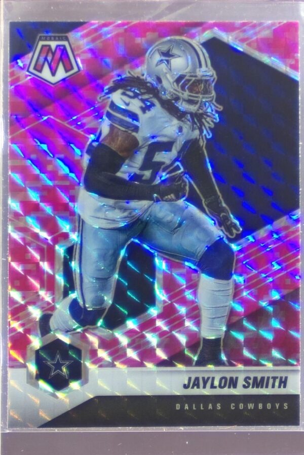2021 Mosaic Jaylon Smith Prizm Camo Pink #65 Cowboys