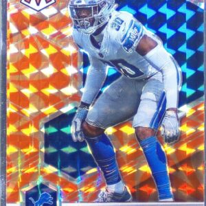 2021 Mosaic Jeff Okudah Prizm Reactive Orange #77 Lions
