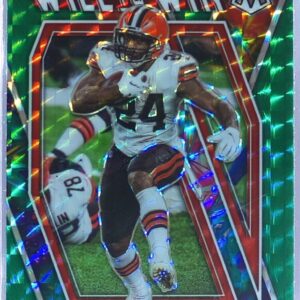 2021 Mosaic Nick Chubb #WW-10 Browns Will to Win Mosaic Green