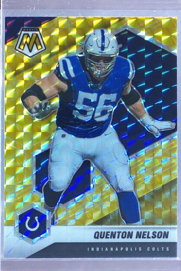 2021 Mosaic Quenton Nelson Prizm Reactive Yellow #94 Colts