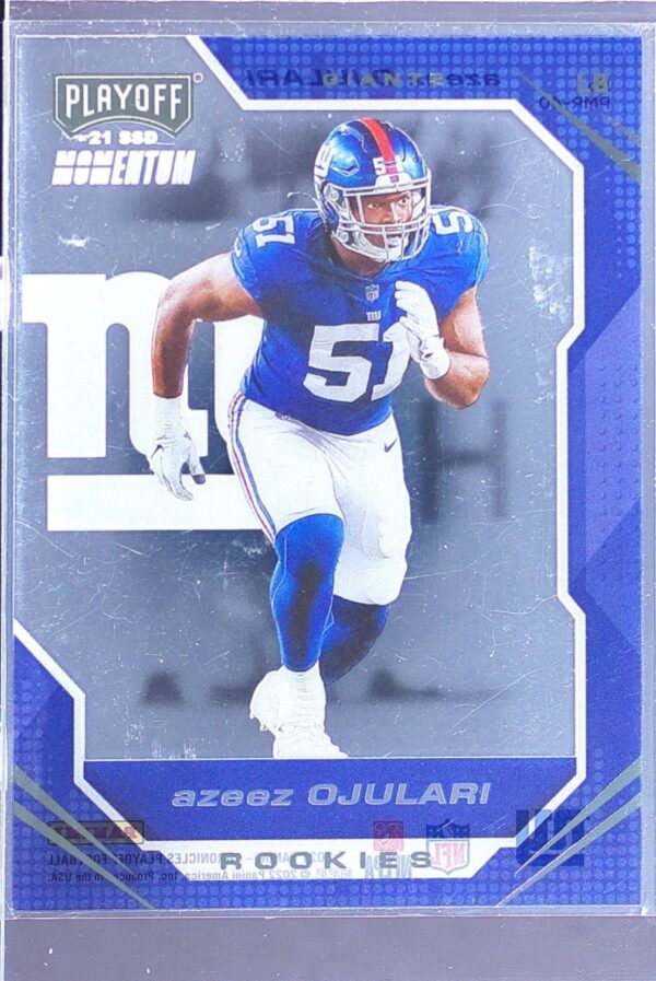 2021 Panini Chronicles Azeez Ojulari RC #PMR-40 Giants Playoff Momentum Rookies